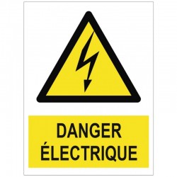 Autocollant danger électrique
