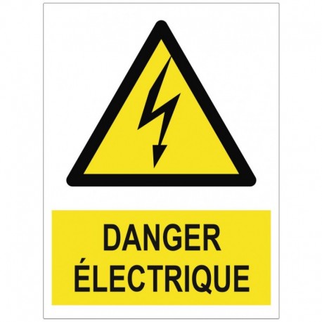 Autocollant danger électrique