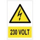 Panneau danger électrique 230 volts