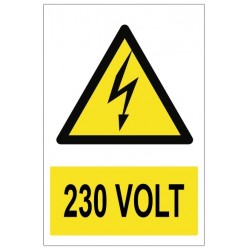 Panneau danger électrique 230 volts