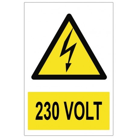 Panneau danger électrique 230 volts