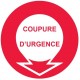 Pictogramme coupure d'urgence