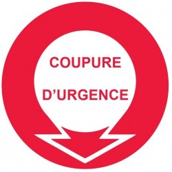 Autocollant coupure d'urgence