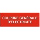 Autocollant coupure générale d'electricite