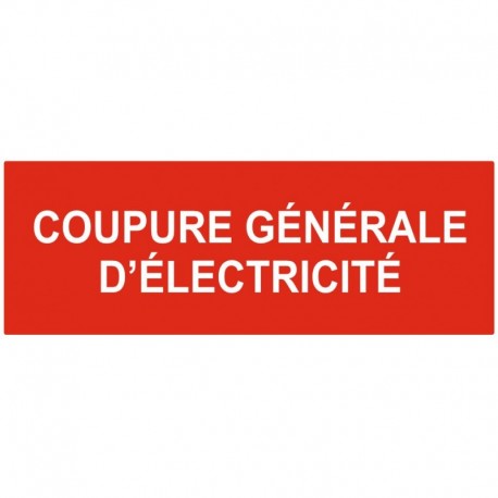 Panneau coupure générale d'électricité