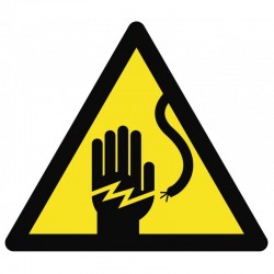 Autocollant attention a vos mains