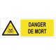 Autocollant danger de mort picto