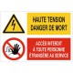 Autocollant haute tension danger de mort