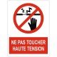 Autocollant picto haute tension ne pas toucher
