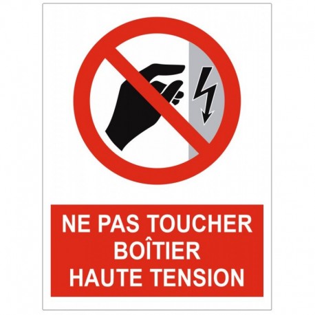 Autocollant boitier haute tension