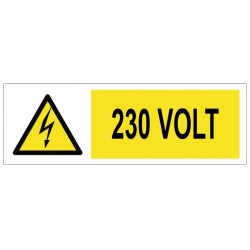 Autocollant 230 volt picto