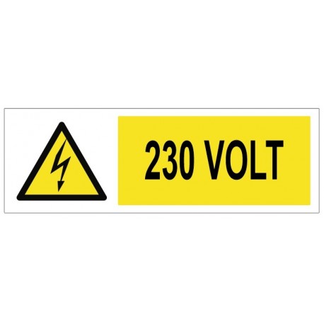 Autocollant 230 volt picto