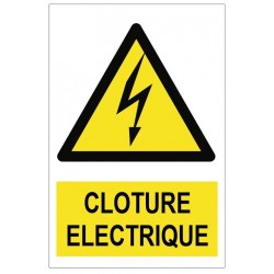 Autocollant cloture electrique