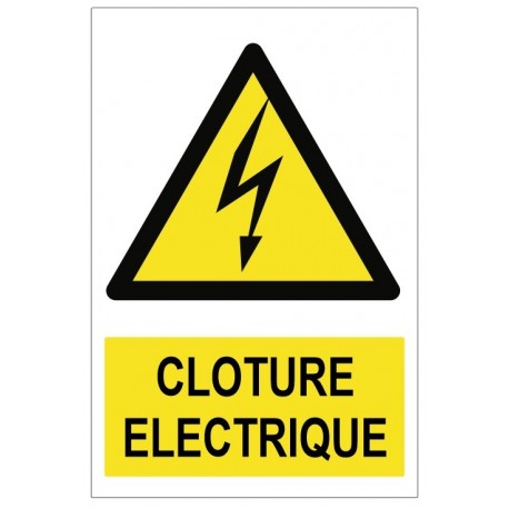 Autocollant cloture electrique