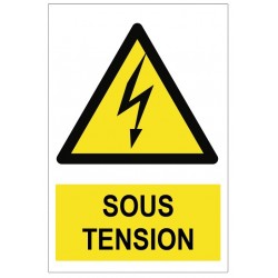 Panneau sous tension