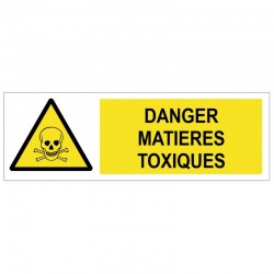 Autocollant danger matieres toxiques