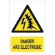 Autocollant danger arc electrique