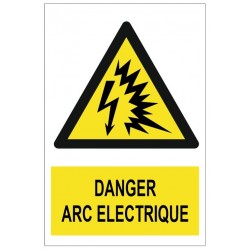 Autocollant danger arc electrique