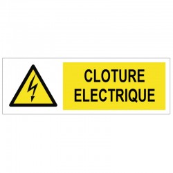 Panneau danger cloture electrique