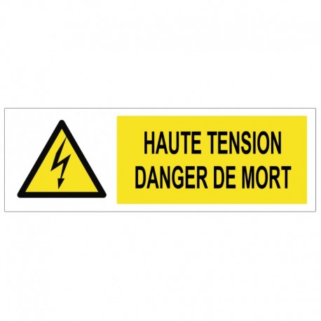 Sigle haute tension danger de mort