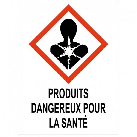 Etiquette produits dangereux pour la santé GHS08