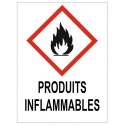 Autocollant produits inflammables GHS02