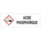Panneau acide phosphorique corrosif GHS05