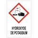 Panneau hydroxyde de potassium corrosif GHS05