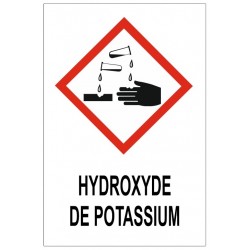 Panneau hydroxyde de potassium corrosif GHS05