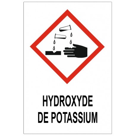 Panneau hydroxyde de potassium corrosif GHS05
