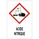 Panneau acide nitrique corrosif GHS05