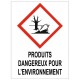 Etiquette picto produits dangereux environnement