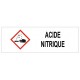 Etiquette picto acide nitrique