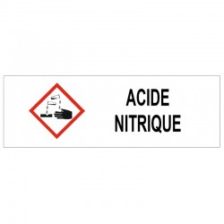 Panneau acide nitrique corrosif GHS05