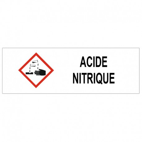 Etiquette picto acide nitrique