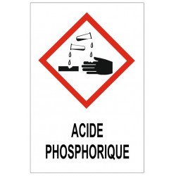 Autocollant acide phosphorique corrosif GHS05