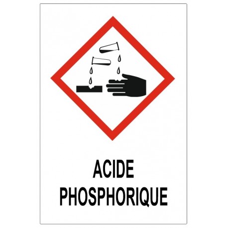Autocollant acide phosphorique corrosif GHS05