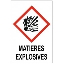 Autocollant matières explosives GHS01