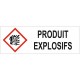 Autocollant produits explosifs