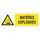 Autocollant danger matières explosives (batteries)