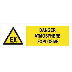 Panneau danger atmosphère explosive ATEX