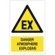 Panneau danger atmosphère explosive ATEX