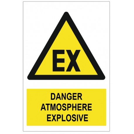 Panneau danger atmosphere explosifs