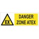 Autocollant danger zone Atex