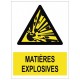 Panneau danger matières explosives ((w002))
