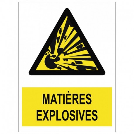Panneau danger matières explosives ((w002))