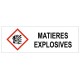 Panneau matières explosives GHS01