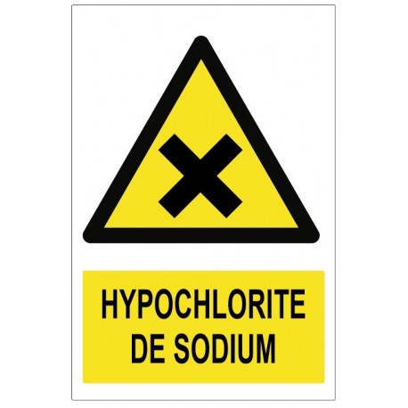 Autocollant hypoclorite de sodium
