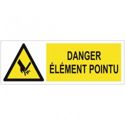 Autocollant danger element coupants