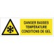 Panneau danger basses températures – Conditions de gel ((w010))
